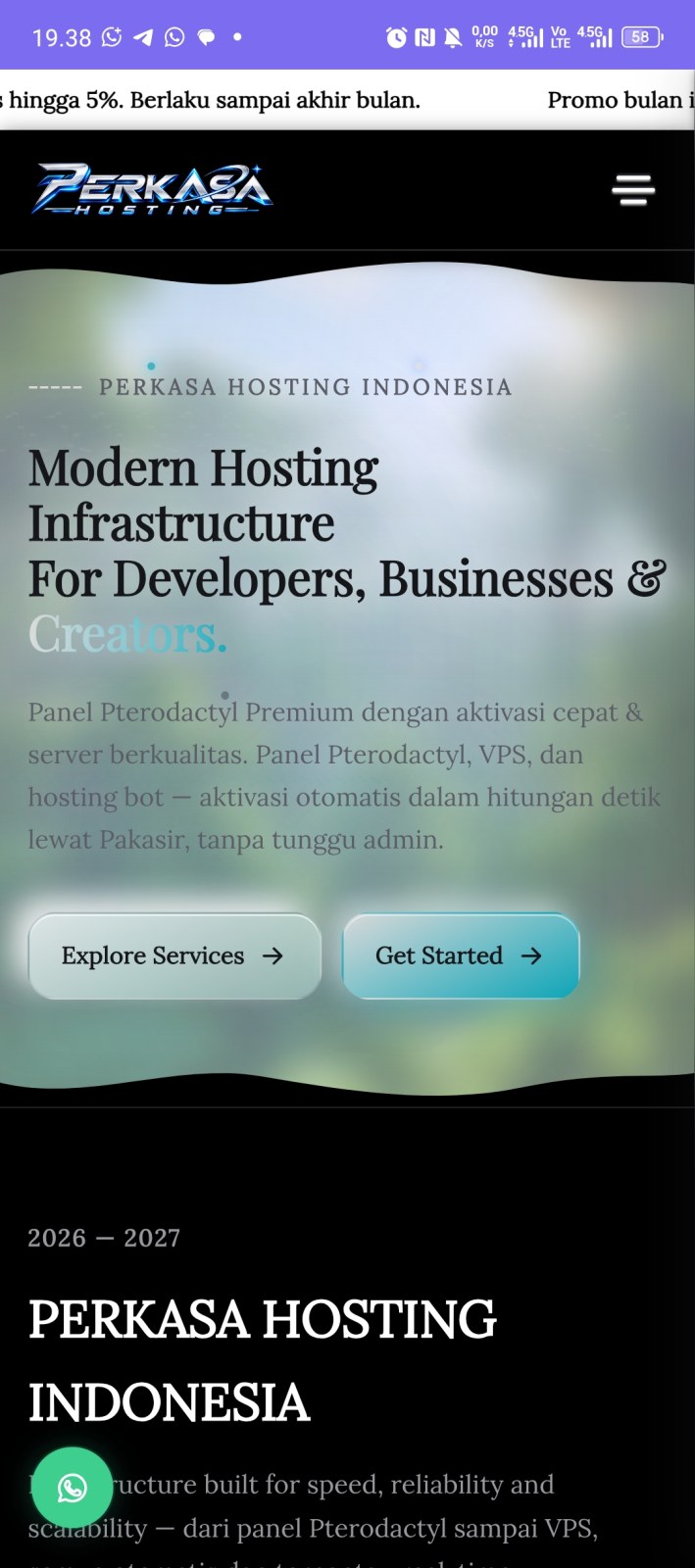 Screenshot 1 PERKASA HOSTING INDONESIA